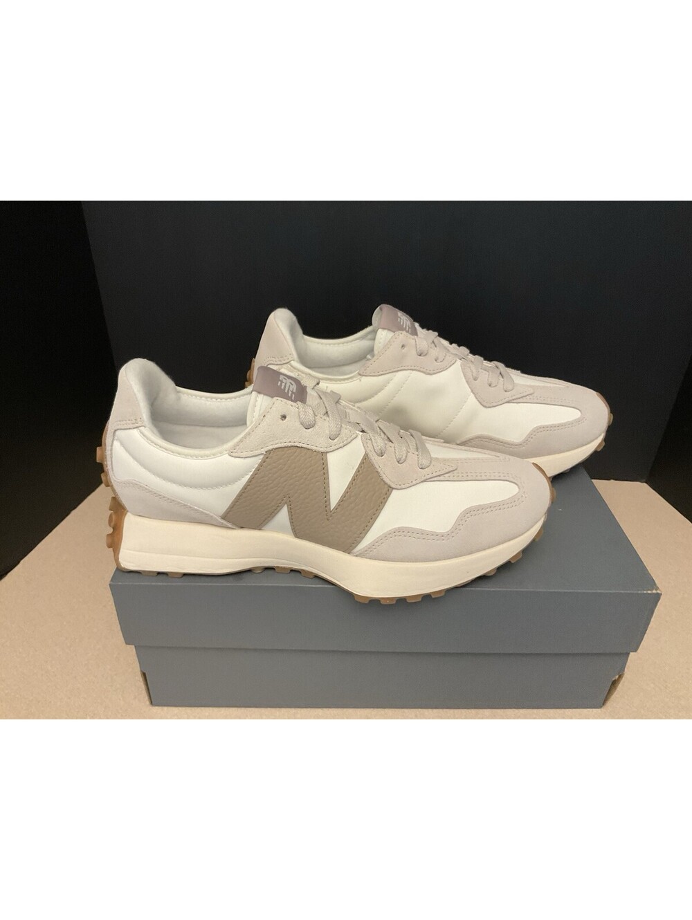 New! Womens New Balance 327 Moonbeam/Driftwood Athletic Shoes. Size 10. Awesome!